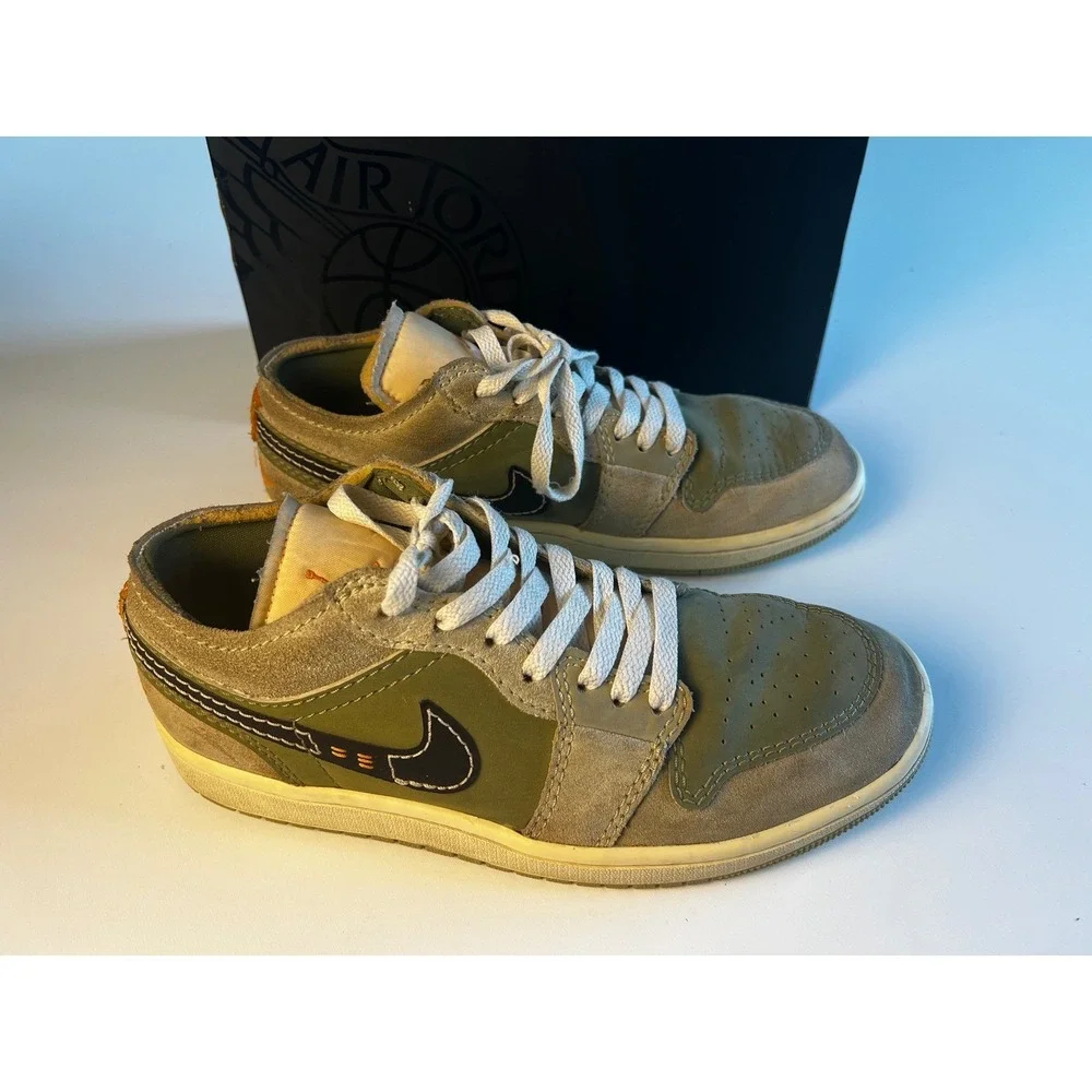 Nike Air Jordan 1 Low SE Craft Sky J Olive Celadon Black Sneaker FD6819-300 Sz 8
